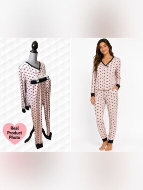 KATE SPADE Iconic Bow Print Casual Pajama 2 PC Set